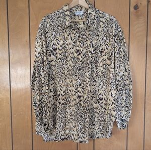 Leopard Print Button Down Shirt